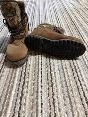 RedHead Brown Suede Hunting Boots with Camo Trim